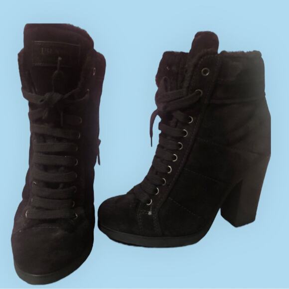 Prada Black Suede Boots | Size 41EU/10US - Picture 6 of 13